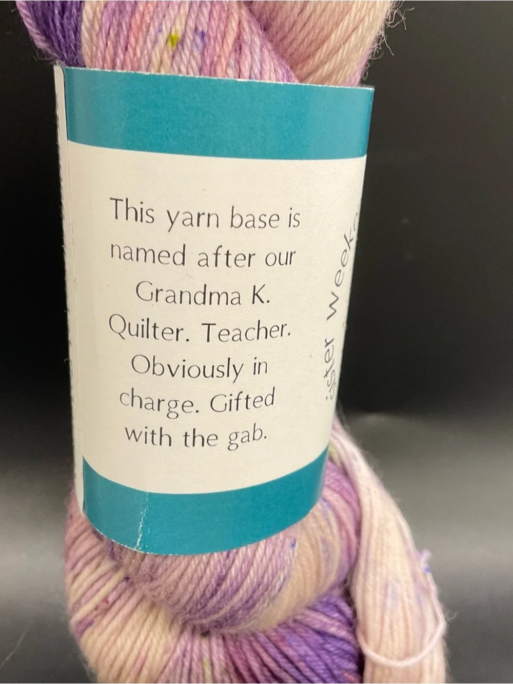 Sister Weekend Yarn Co Ruth Sock 100 Gr Hank 2026 Color